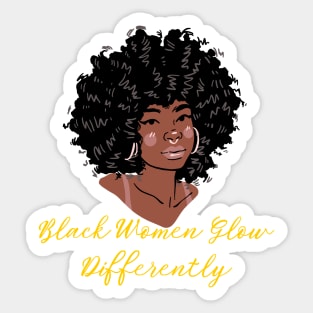 Black Women Glow Differently Sticker